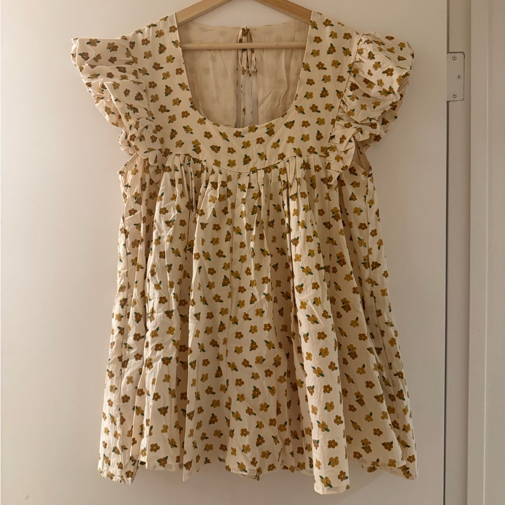 Floral Ruffle Sleeve Romper